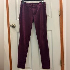 Purple American Eagle skinny jeans